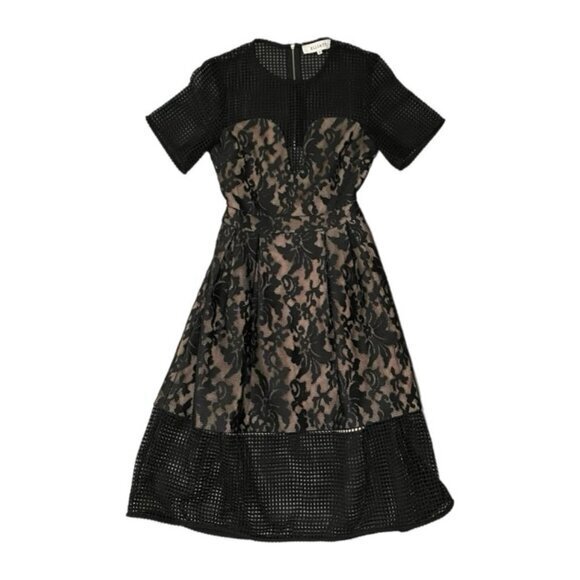 Elliatt Dresses & Skirts - ELLIATT Velocity Black Net Lace Floral Cocktail Dress Size XS